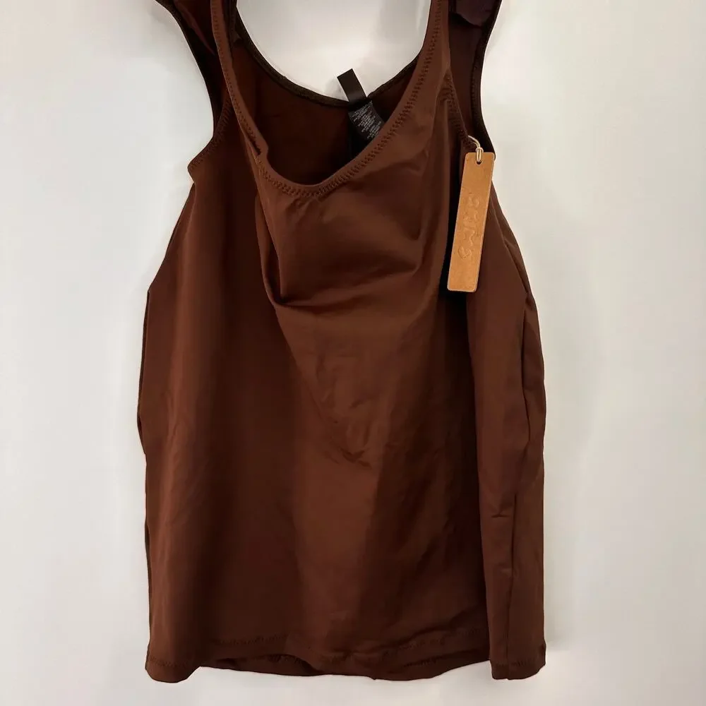Skims Brown Recycled Dress Cut Out Tank Dress Size XXS New with tags